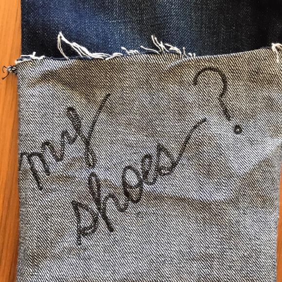 Zara TRF Embroidered Cigarette Jeans NWT - Picture 6 of 7